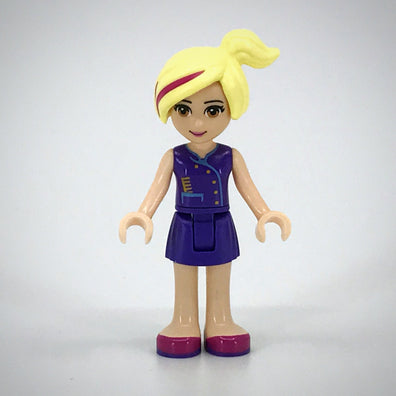 LEGO Minifigure-Natasha, Dark Purple Skirt, Dark Purple Top with Comb-Friends-FRND096-Creative Brick Builders